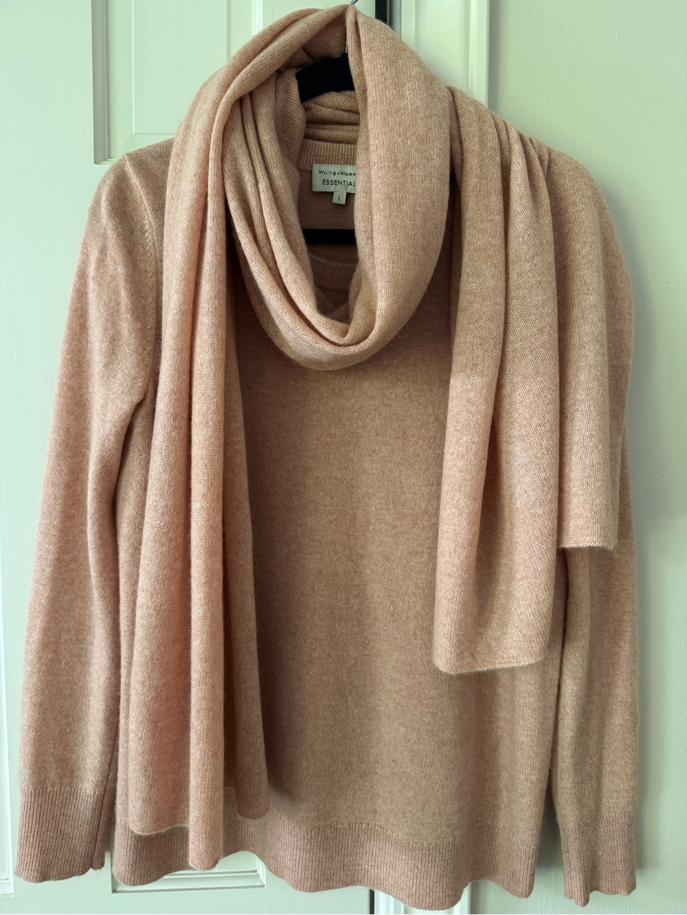 White & Warren Essentials Cashmere Crewneck and Matching Travelwrap Scarf